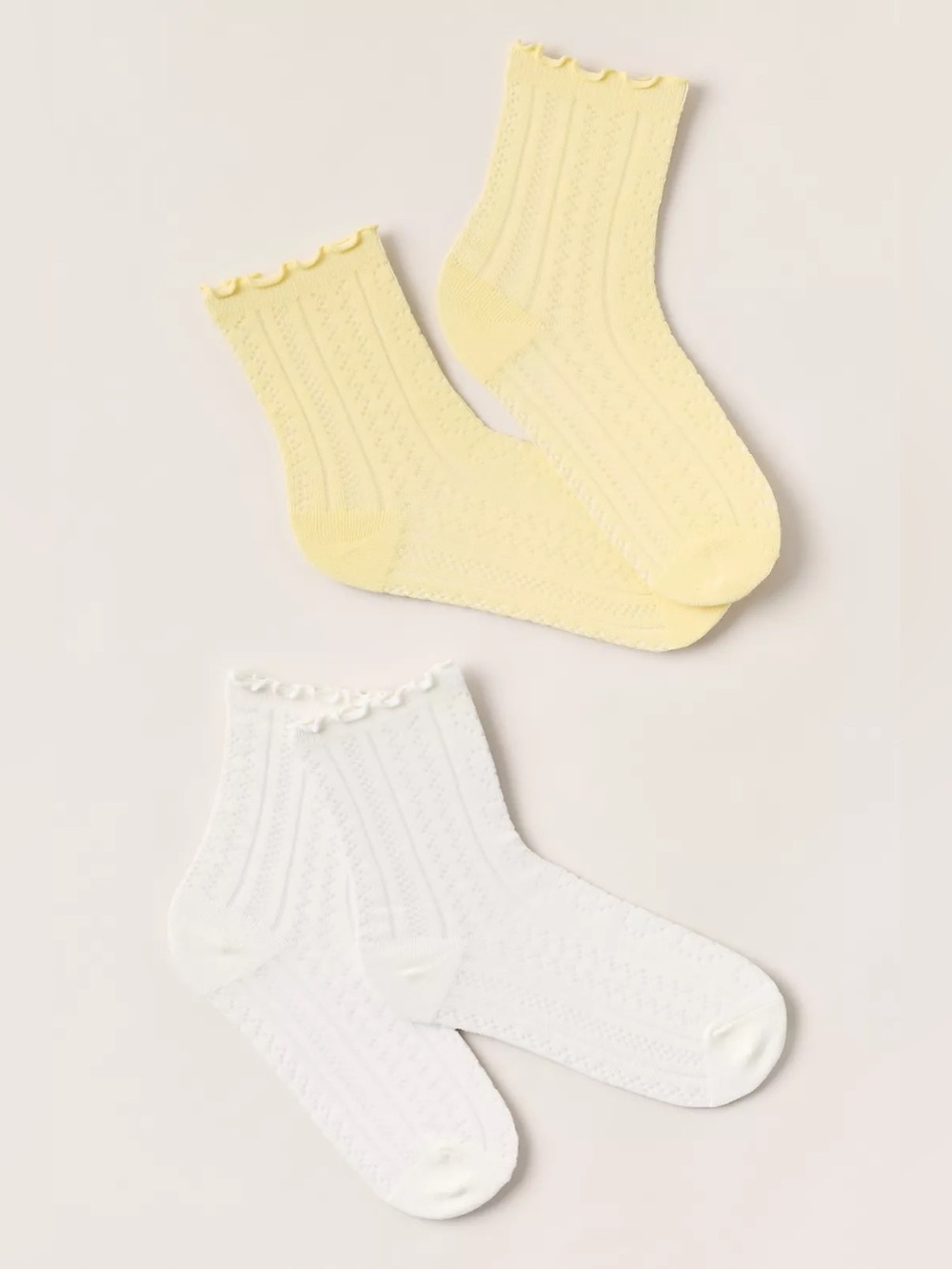 Anthropologie Pointelle Trouser Socks, Set of 2
